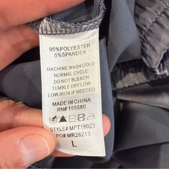 Free People Movement Satin Like Pull-On Wide Leg Pants Women’s Large Slate Gray - Picture 7 of 7